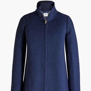 New! J Crew sz 4 Village Navy Blue Wool Coat Jacket NWT AB457